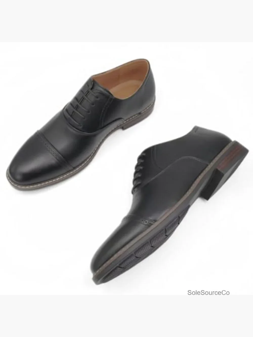 Men's Cap Toe Oxford Dress Shoes Brogue Lace Up